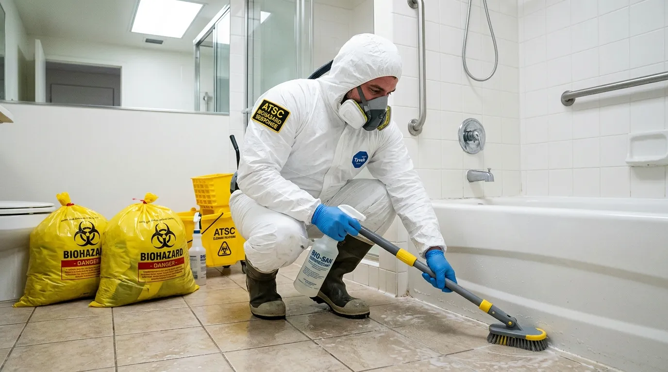 Decontamination equipment deployed for Blood Cleanup in Muskegon